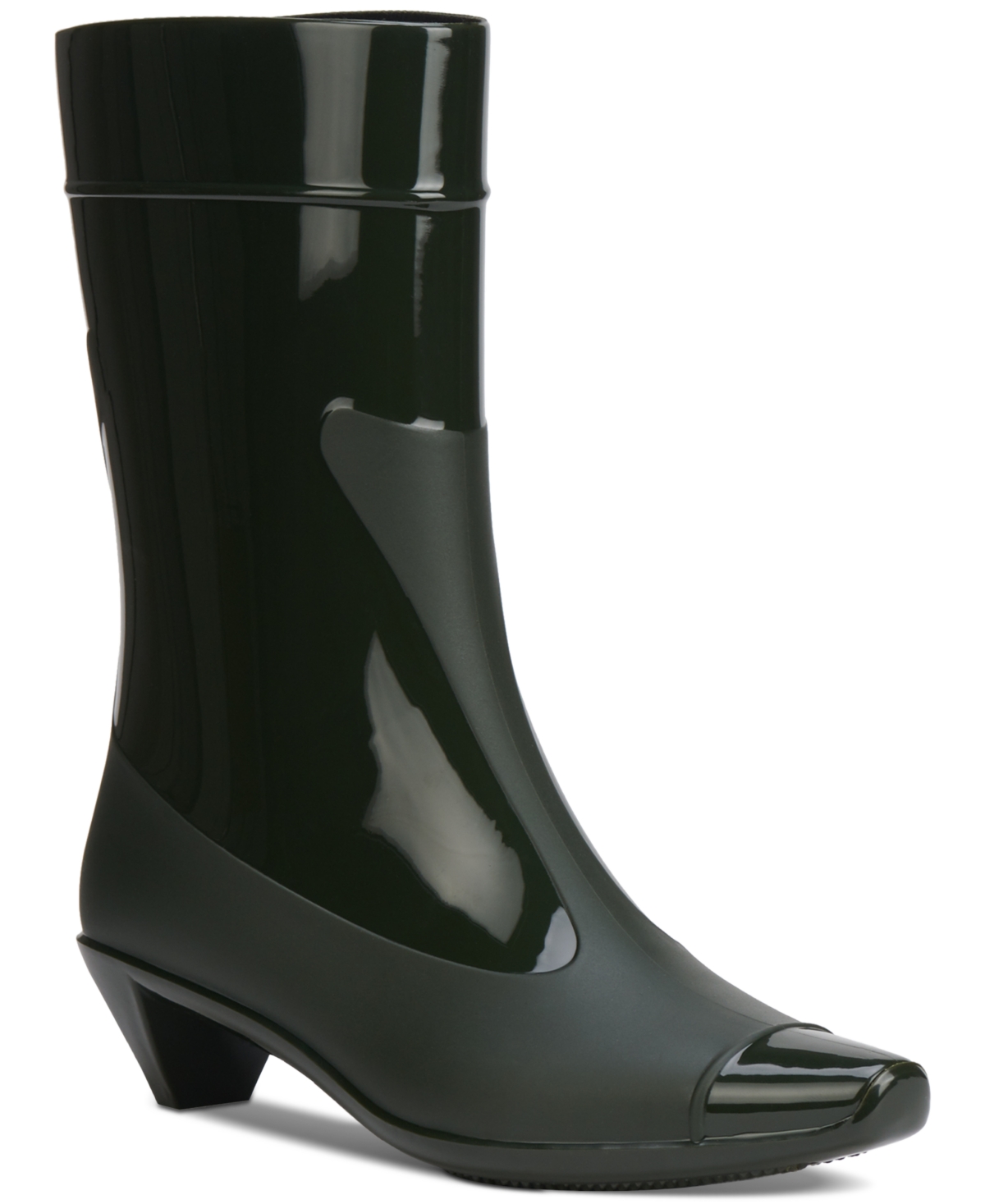 Jeffrey Campbell Drench Kitten-Heel Rain Booties