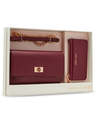 Anne Klein 3 Piece Gift Set with Turn Lock Clutch Macy s