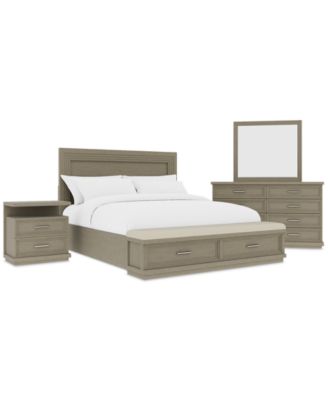 Cascade 3-Pc. Bedroom Set (King Storage Bed, Dresser & Nightstand)