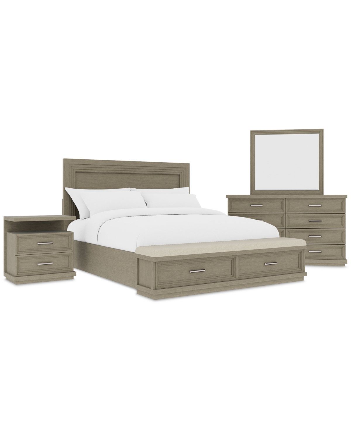 Macy's Cascade 3-pc. Bedroom Set (queen Storage Bed, Chest & Nightstand) In No Color