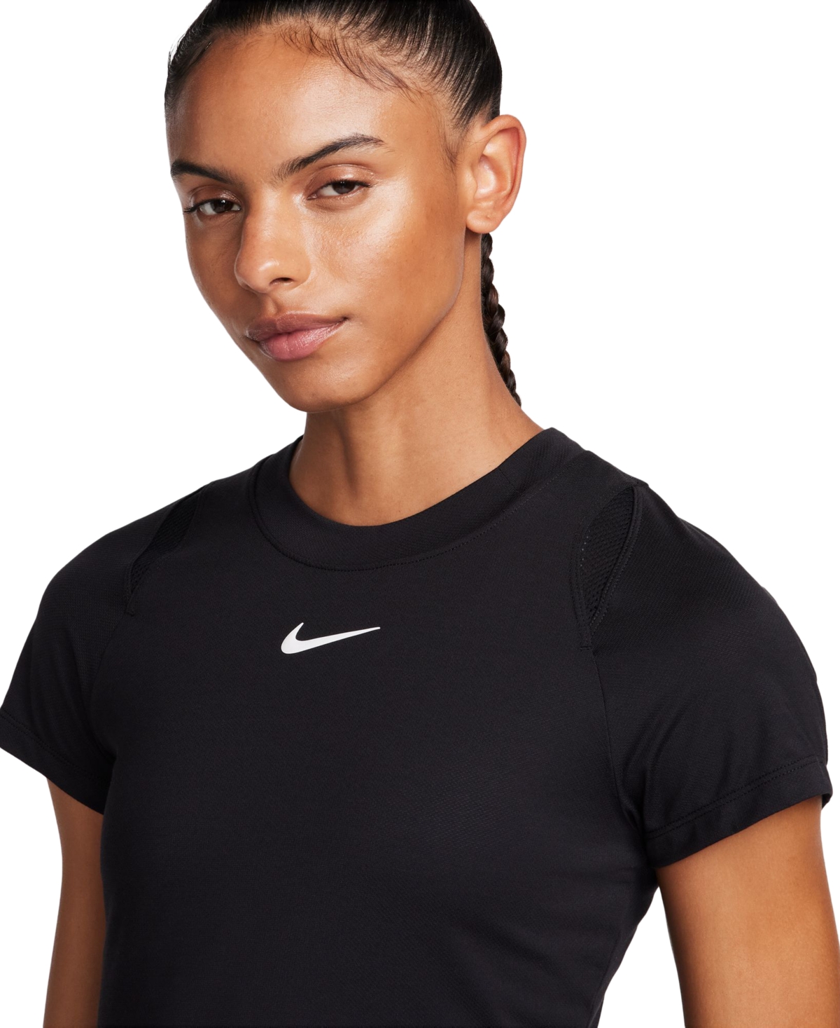 Nike Women's Court Advantage Dri-fit Short-Sleeve Top -whit