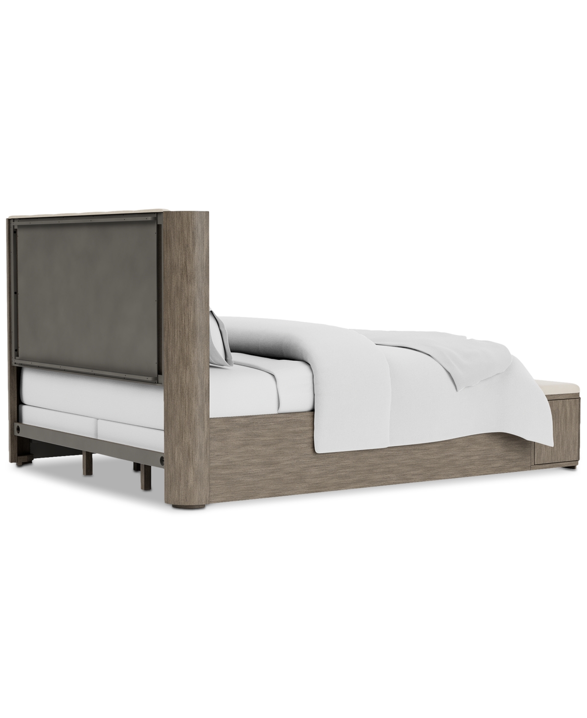 MACY'S FRANDLYN UPHOLSTERED KING STORAGE BED 