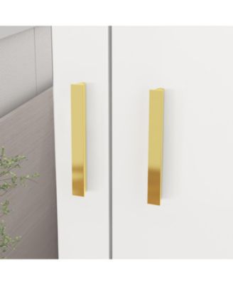 2-Door Armoires and Drawers with Mirror and Storage Shelves