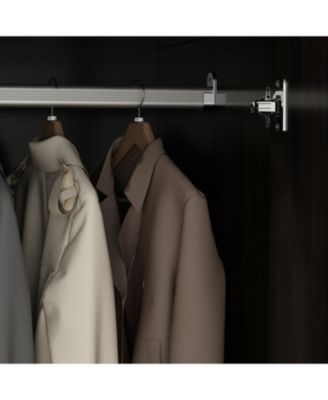 2-Door Armoires and Drawers with Mirror and Storage Shelves