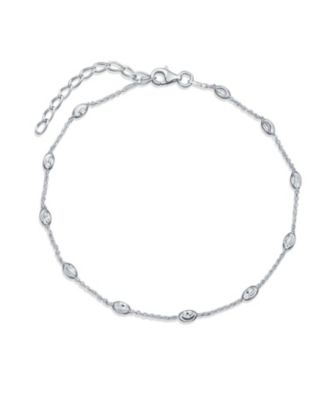 Sterling Silver Oval Link Ankle selling Bracelet, Anklet all sizes, 925 sterling