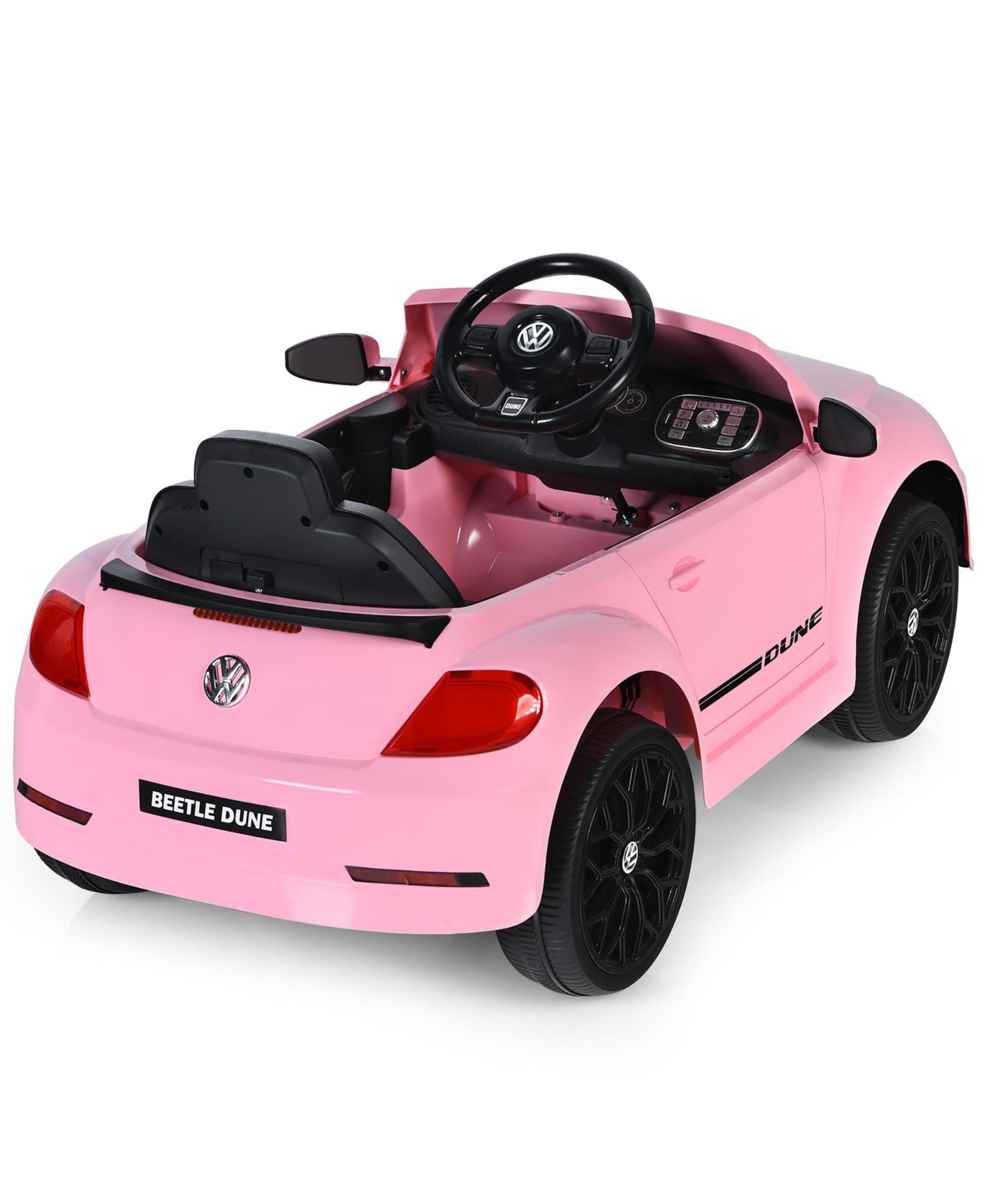 Детская игрушка Costway Beetle 12V Licensed Volkswagen Remote Control Ride-On Car, 66 lb. Capacity, 3–8 лет, цвет: Розовый — фото 7