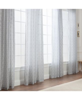Premium 2-Panel Light Filtering Curtains - Semi Sheer for Living Room, Bedroom, Kitchen - 52" x 84" - Silhouette Sage