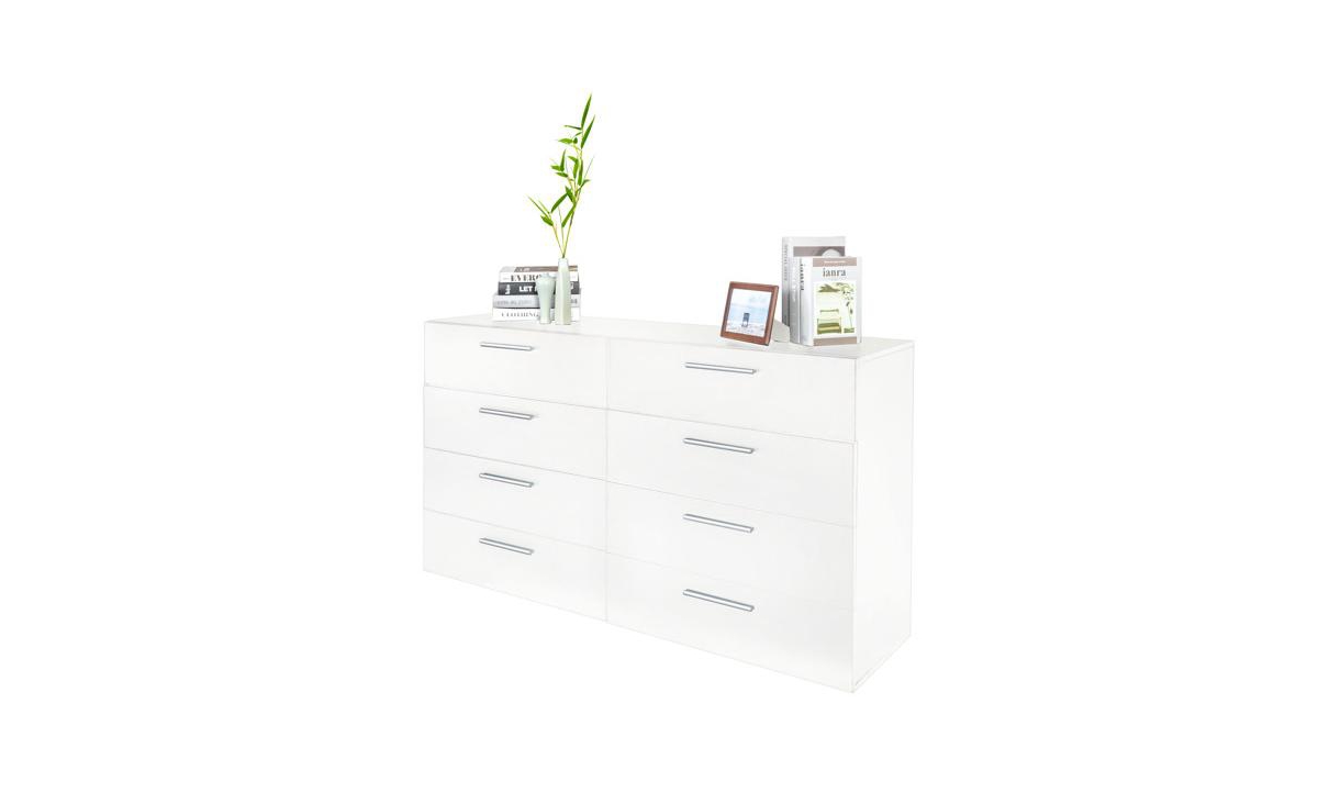 Slickblue 8-Drawer Double Dresser for Bedroom – Spacious and Stylish Storage Solution