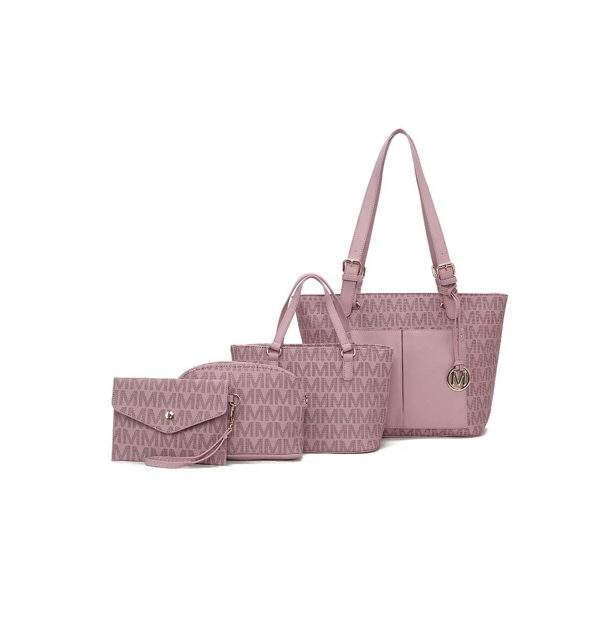 Mkf Collection Havenly Signature Tote Bag – 4 Pcs set by Mia K