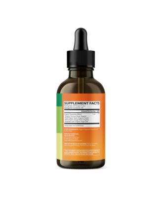 Organic Turmeric Liquid Drops, Liquid Turmeric 1000mg Enhanced Absorption for Digestive & Joint Support, Unflavored, 1 fl oz