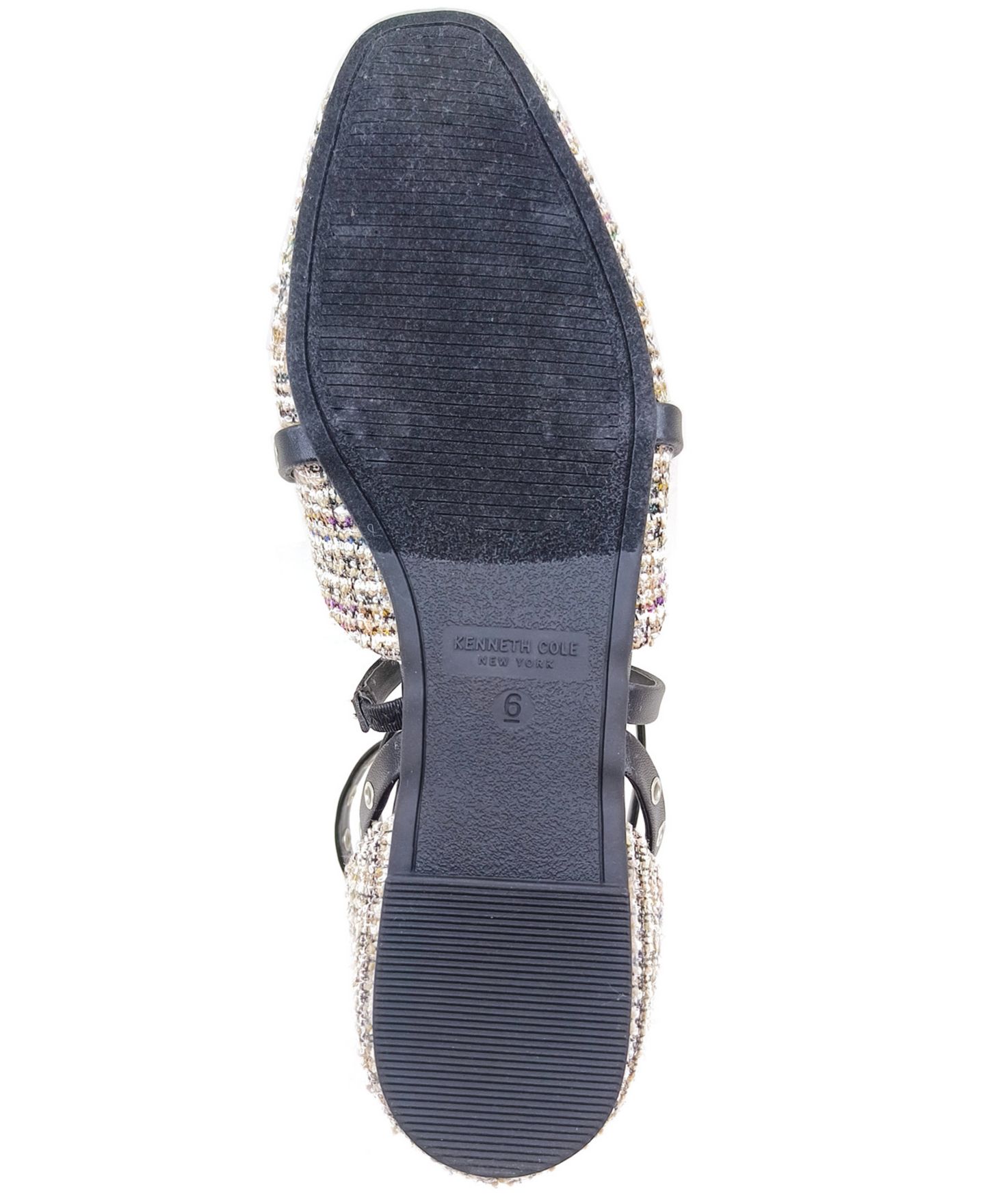 Женские балетки Kenneth Cole New York Mason с ремешками, цвет: Чёрный / Рыжевато-коричневый — фото 5