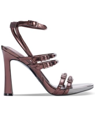 Women's Strappy Multi-Buckle Stiletto Sandals