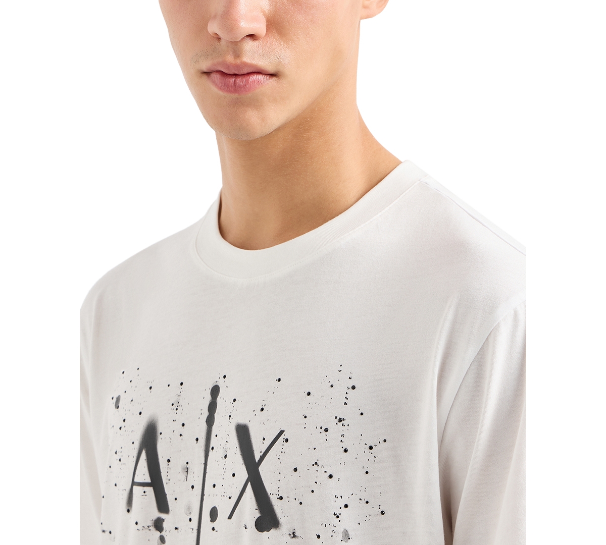 A|X Armani Exchange Men's Splatter Graphic Logo T-Shirt