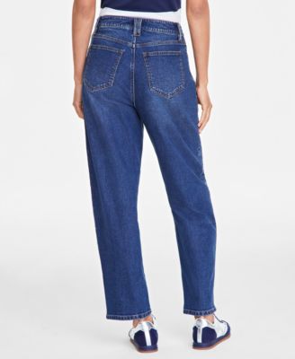 Women's High-Rise Barrel-Leg Jeans, Exclusively at Macy's