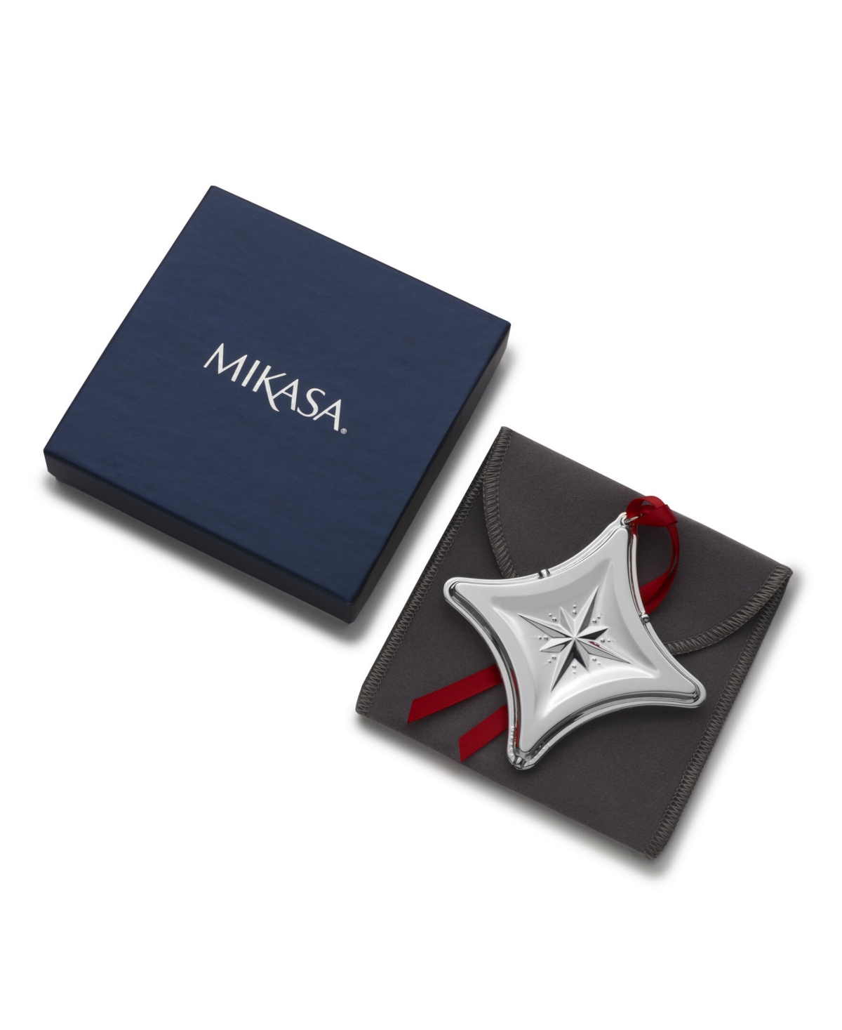 Mikasa 2024 Plated Star Ornament, 3rd Edition In Silver