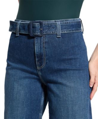 Women's Dakota Belted Wide-Leg Jeans