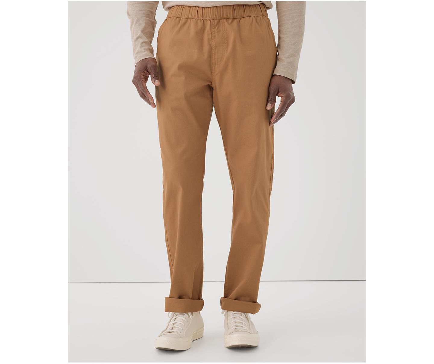 Мужские брюки Pact Organic Cotton Daily Twill Midweight Pant - 32" Inseam, цвет: Верблюжий — фото 1