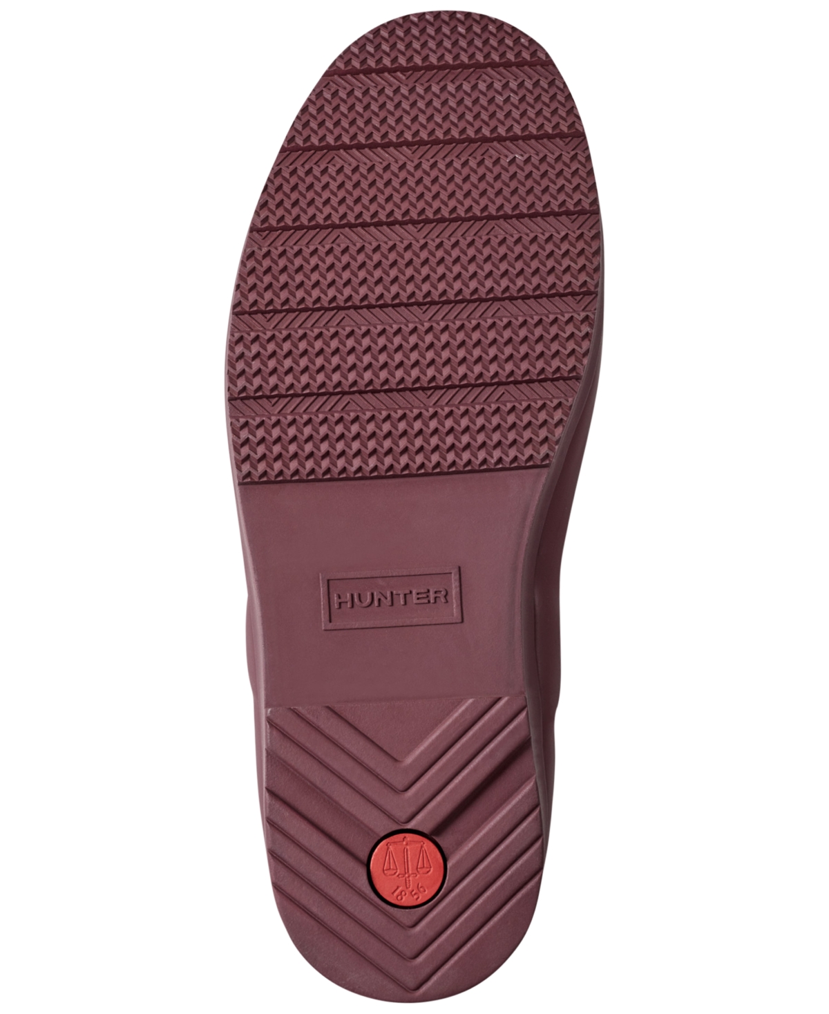 Hunter Play Short Faux Shearling Lined Waterproof Rain Boot In Dark Red