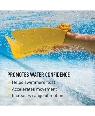 Girls Fishtail 2 Fins, Yellow, US Junior 6-11