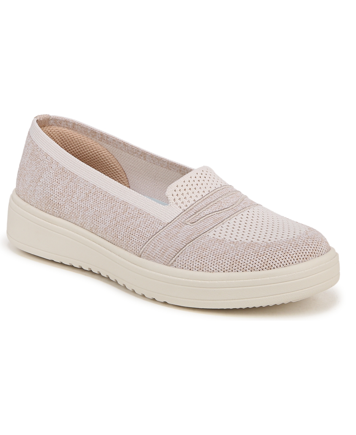 Women's Valley Washable Penny Platform Loafers - Black Stretch Knit Fabric