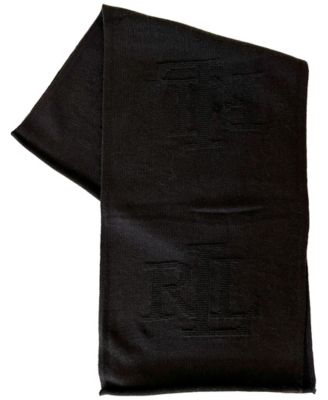 Textured Logo Knit Scarf