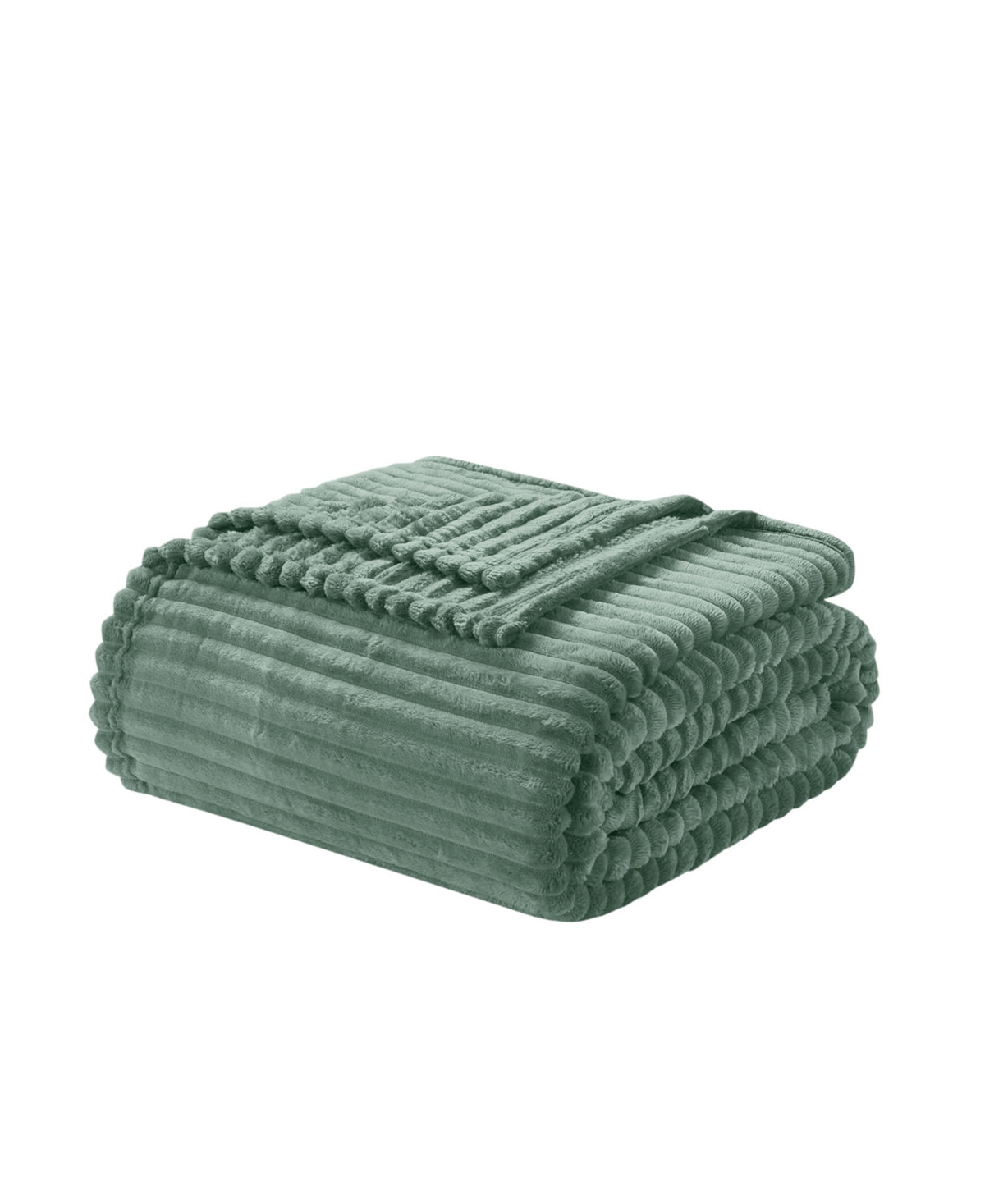Nestl Cut Plush Lightweight Super Soft Fuzzy Luxury Bed Blanket, Twin In Sage