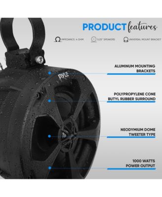 5.25" Waterproof Off-Road Speakers, 1000 Watt, Pair