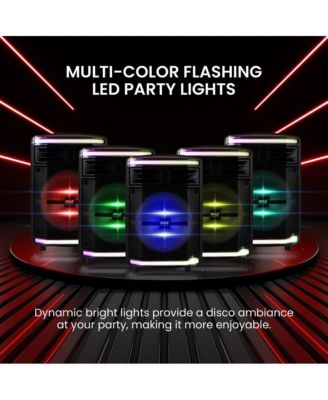 10” Bluetooth PA Speaker System With Rechargeable Battery, Party Lights & FM Radio, 600 Watt