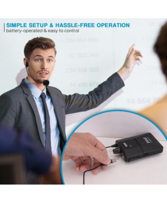 Dual Headset Wireless Microphone Kit, Includes Headset Mic, Lavalier Mic & Beltpack Transmitter