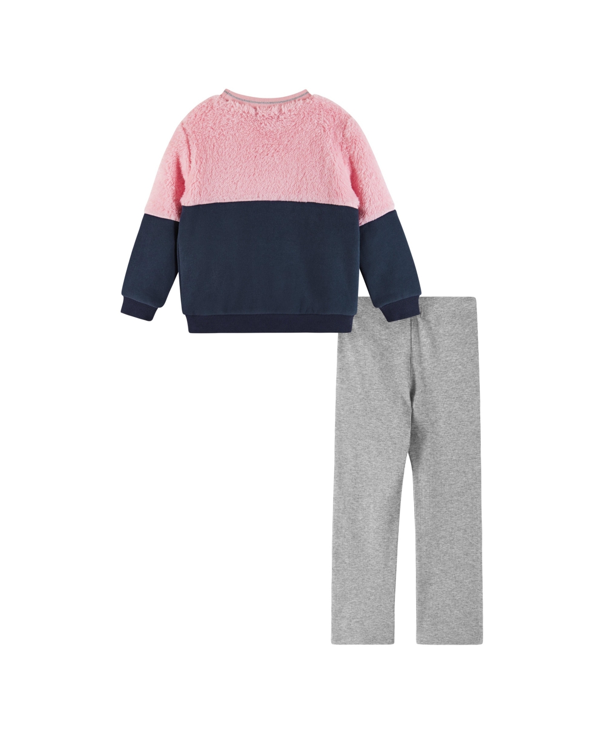 Andy & Evan Little Girls Toddler/Child Smiley Crewneck & Flare Legging Set