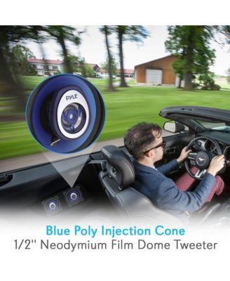 4" Two-Way Car Speakers, 180 Watt, Blue