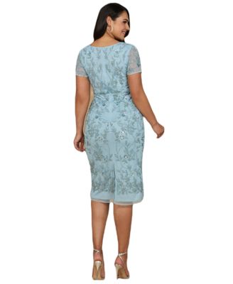 Women's Beaded Midi Dress with Cap Sleeves