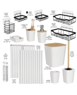 25 Piece Complete Bathroom, Vanity & Shower Accessories Set