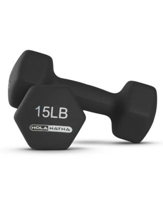 3, 5, 8, 10, 12 & 15 Pound Neoprene Dumbbell Weight Set w/Storage Rack