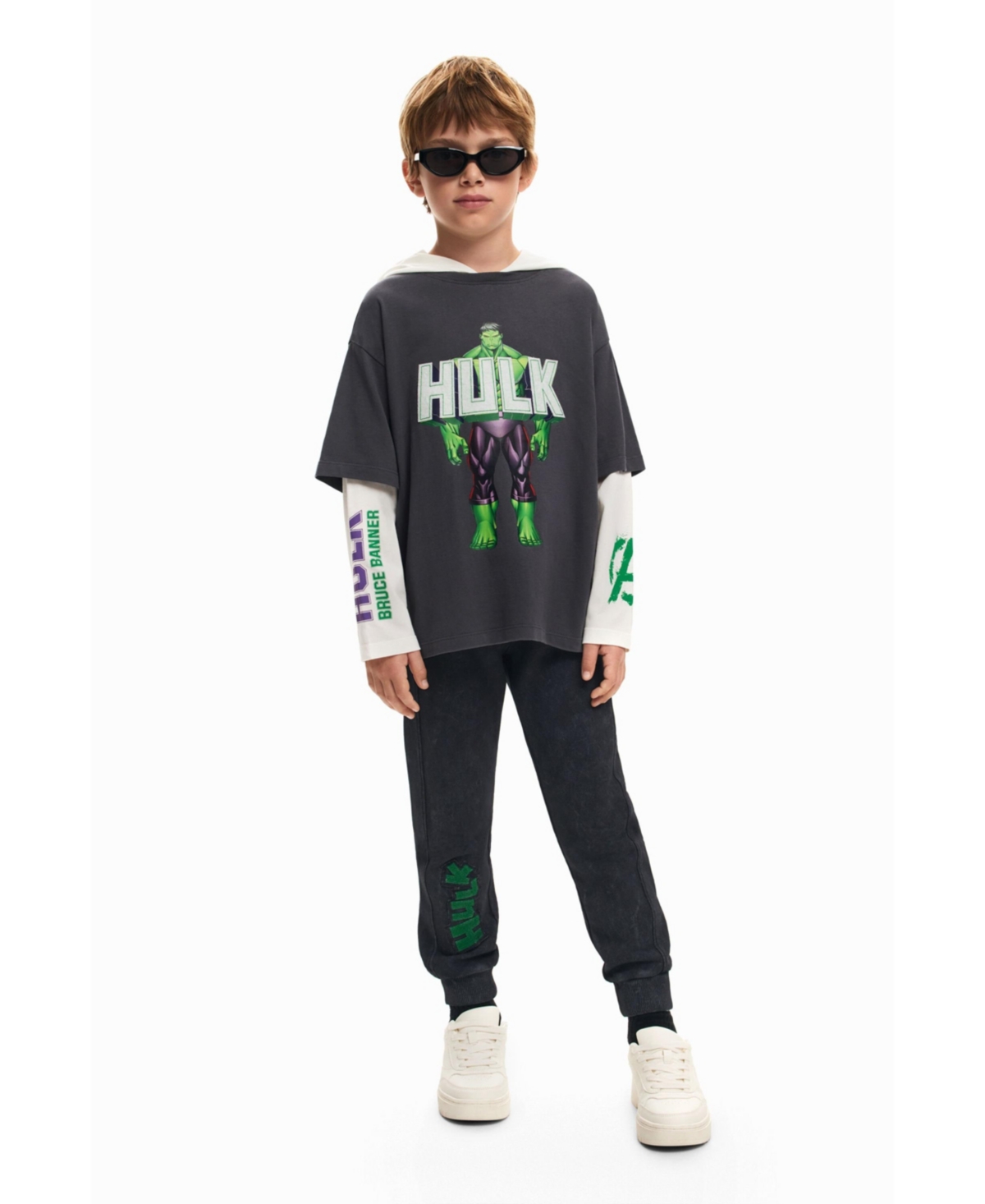 Desigual Boys Boys's Double Sleeve Hulk T-Shirt