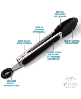 Premium Set of Stainless Steel Tongs 2-Pc.