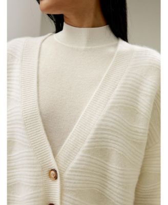 Women's Elegant V-Neck Cashmere Cardigan