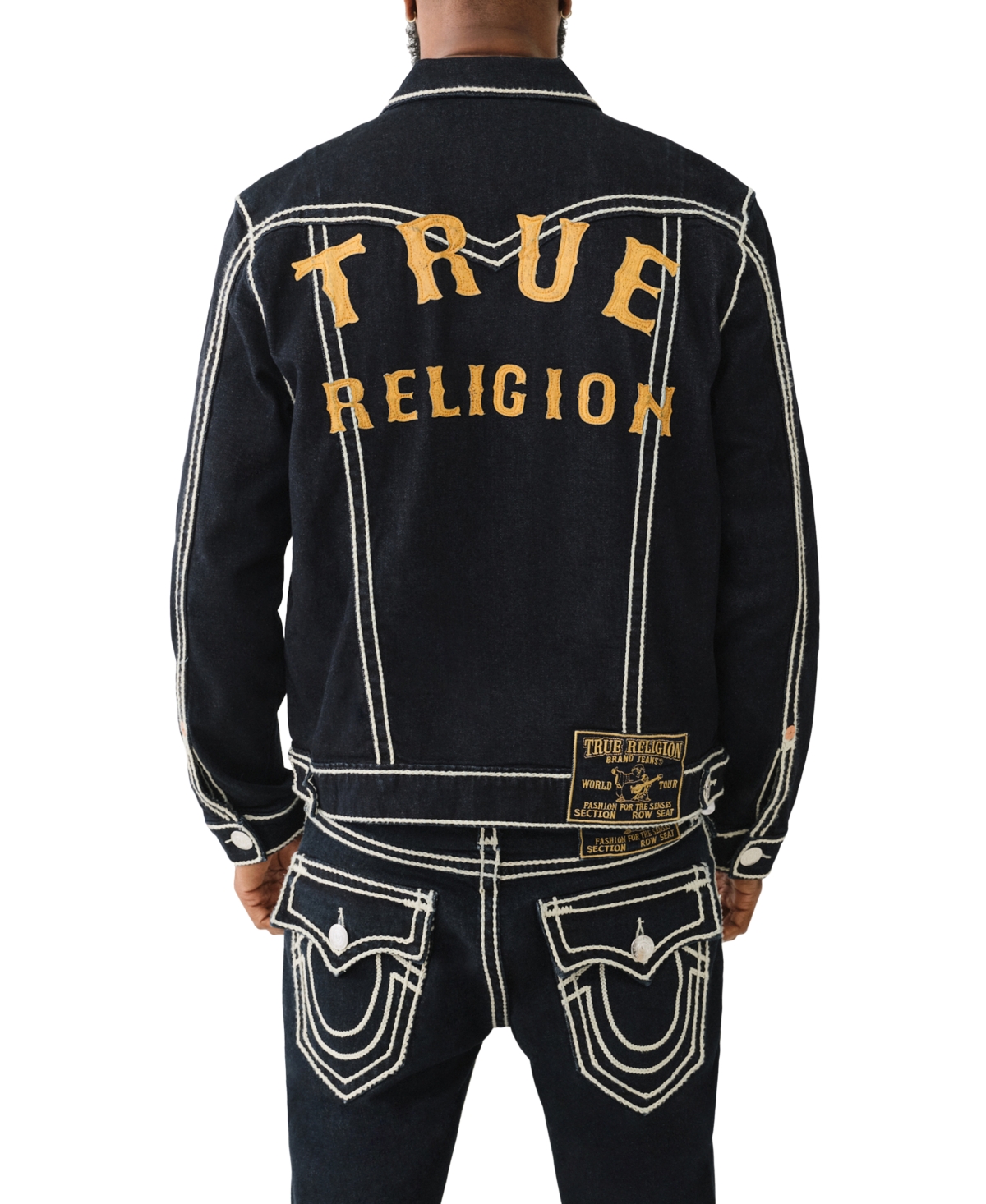 True Religion Men's Jimmy Rope Stitch Western Jacket - 2S Body Rinse