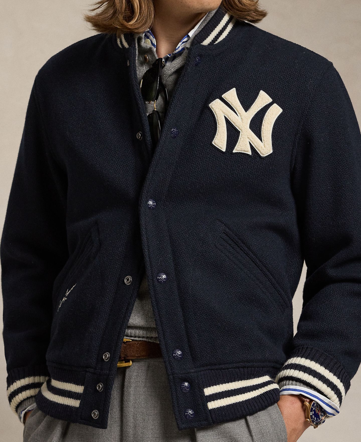 Мужская куртка Polo Ralph Lauren Yankees, цвет: Тёмно-зелёный тёмно-синий — фото 3