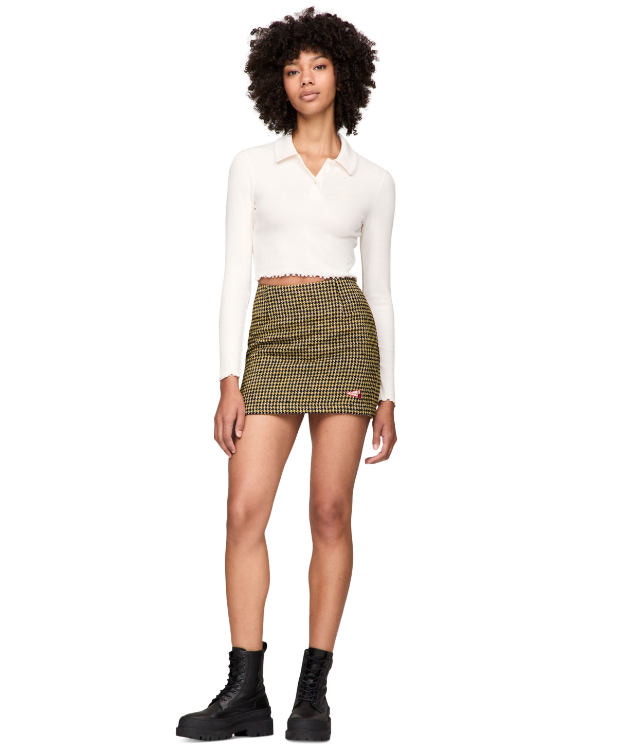Tommy Jeans Women's Plaid Mini Skirt -/ Black