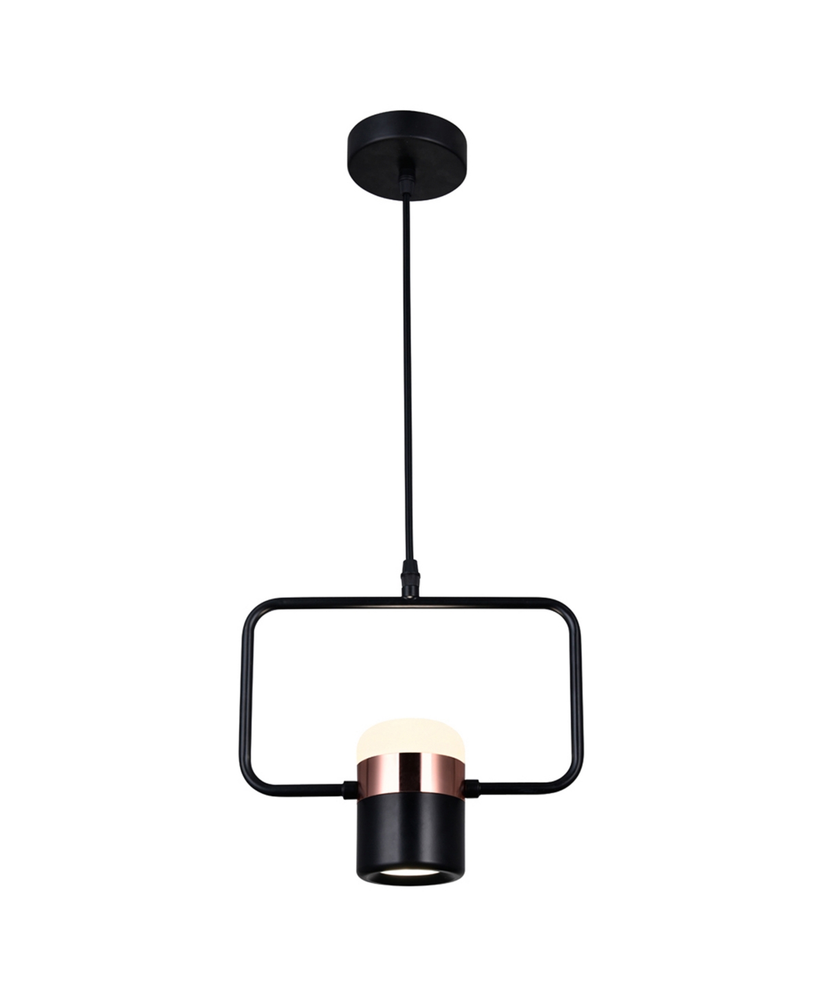 Cwi Lighting 12" Metal Moxie Led Down Mini Pendant In Black