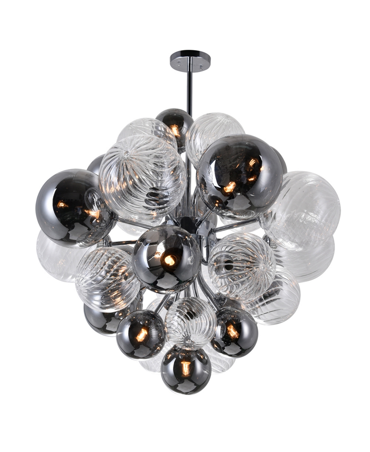 Shop Cwi Lighting 24" Metal Pallocino 15 Light Chandelier In Chrome
