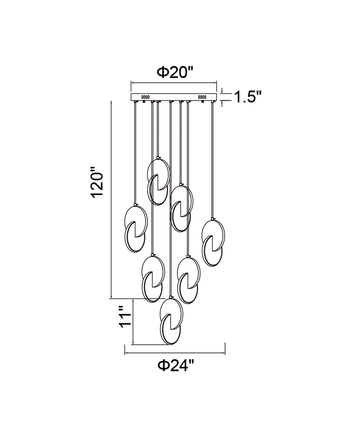 Cwi Lighting 12" Metal Tranche Led Pendant In Brushed Brass