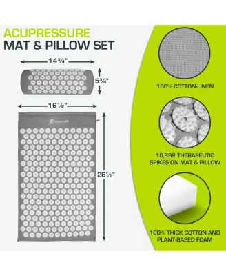 Acupressure Mat and Pillow Set