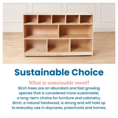 5+5 Storage and Tray Cabinet - Natural