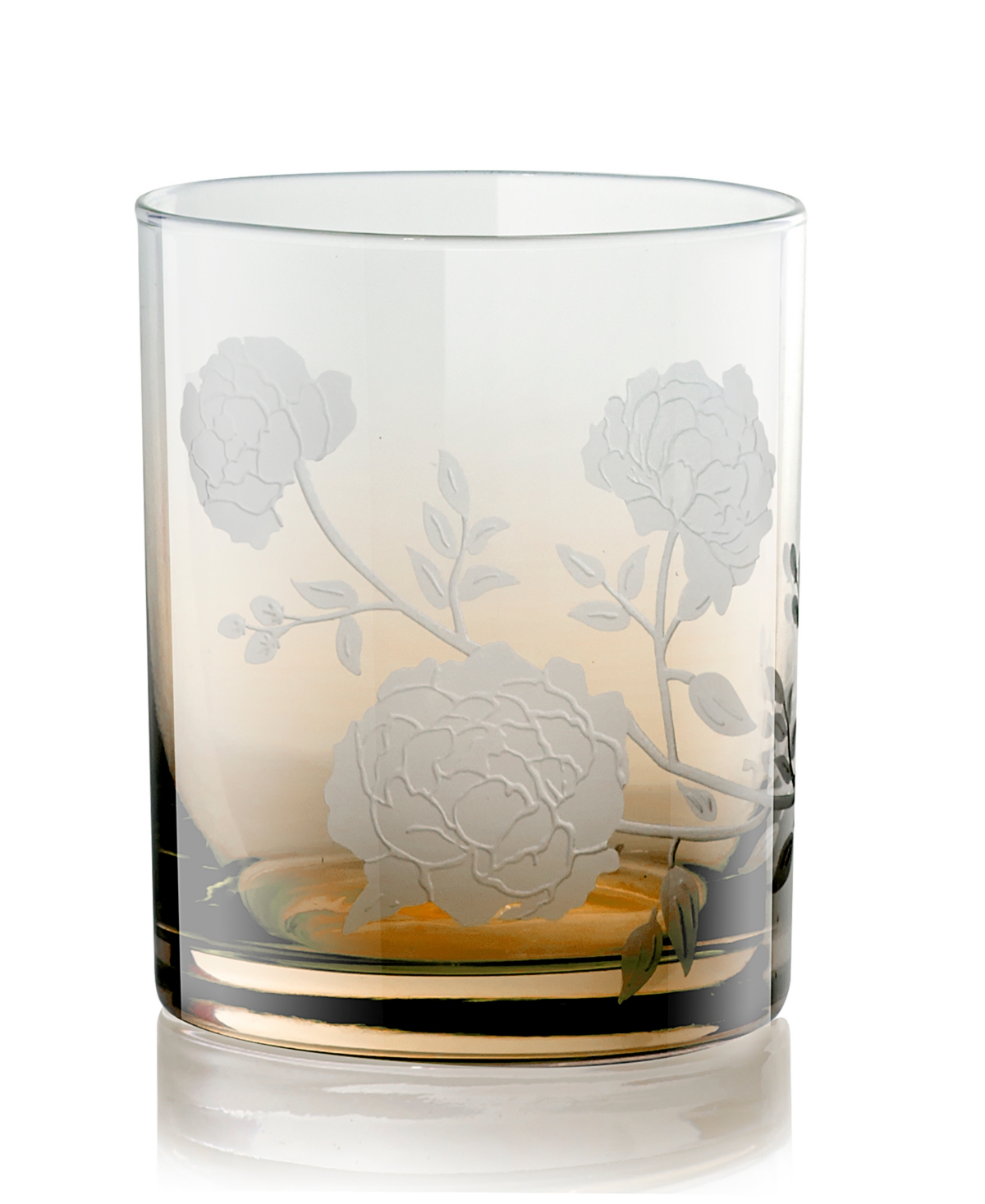 Qualia Glass Peony Double Old-fashioned Glasses, Set Of 2 In Blue