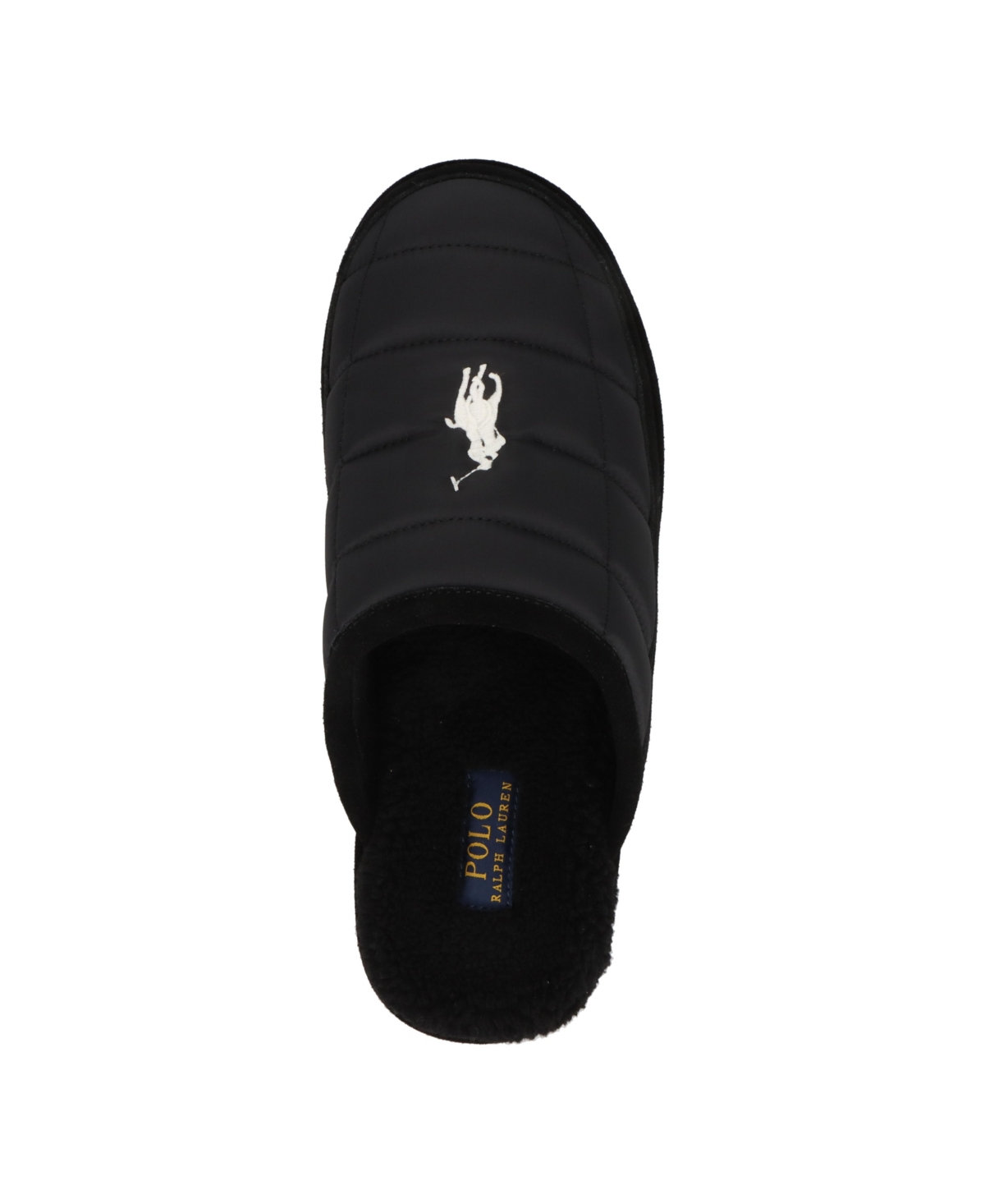 Polo Ralph Lauren Men's Reade Scuff Slippers In Black,paperwhite