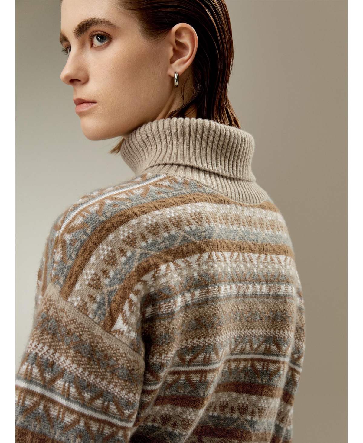 Lilysilk Women'sCashmere Pullover - Fair isle