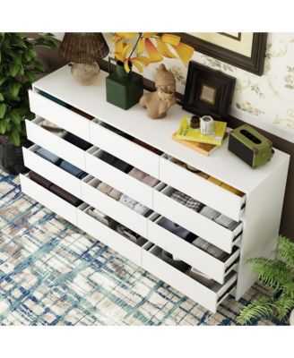 1Pc Particle Board 12-Drawer, Elegant Chest of Drawers