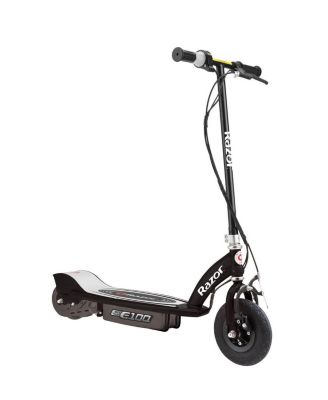 E100 Motorized Rechargeable Kids Toy Electric Scooters, 1 Black & 1 Blue